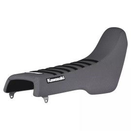 Enjoy Mfg 1989 KAWASAKI KDX 200 gripper seat cover  all GREY w/ BLACK ribs #181 LOGO