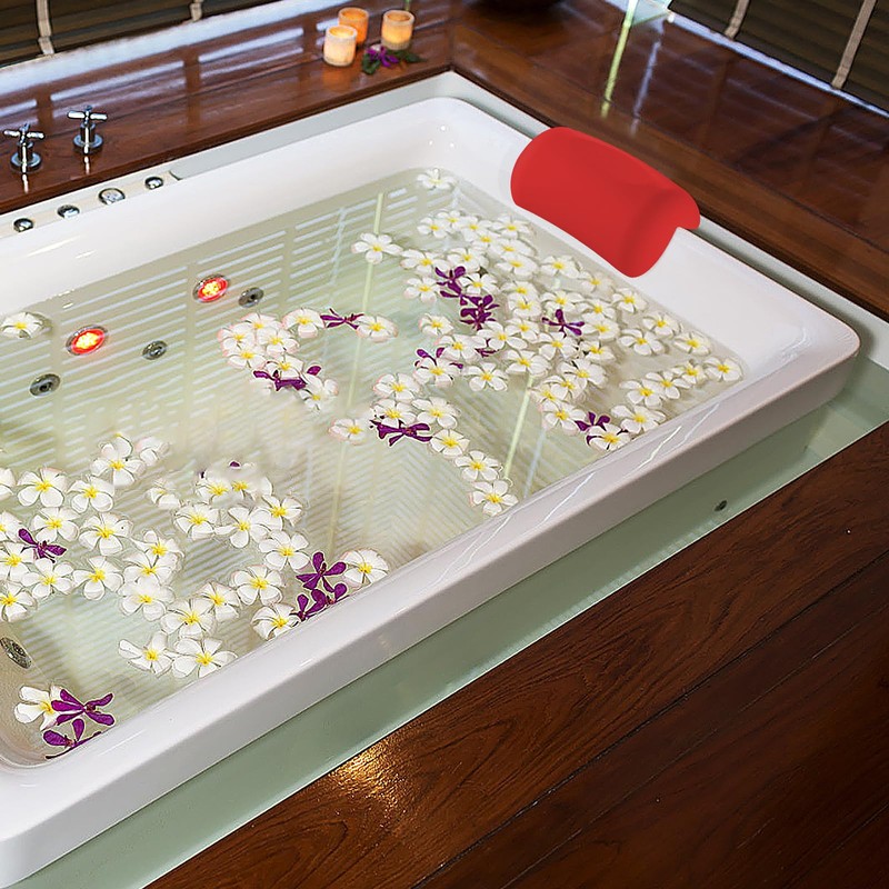 bath pillow for bathtub, Waterproof Bath Pillow with 2 suction