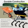 4 Pcs Black Steel Wheelbarrow Heavy Duty Axle Bracket, Wheelbarrow