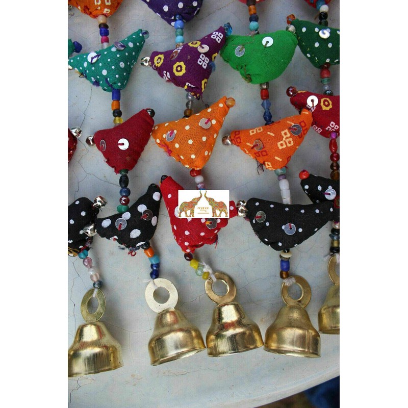 Super India 10-Bird Bell Tota Traditional Indian Hanging Decoration