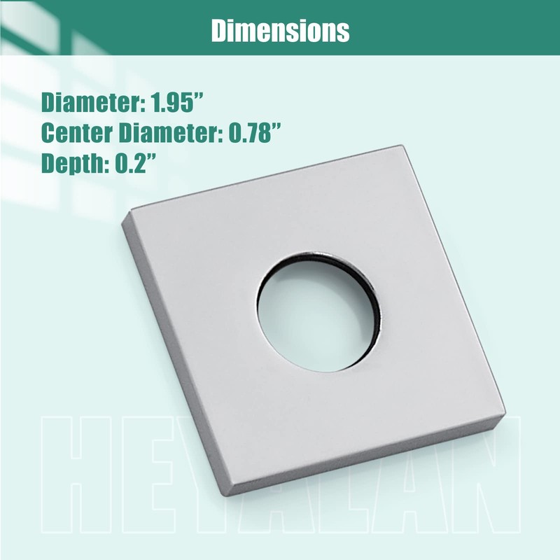 Heyalan Shower Arm Flange Plate Polish Chrome Modern Shower Escutcheon