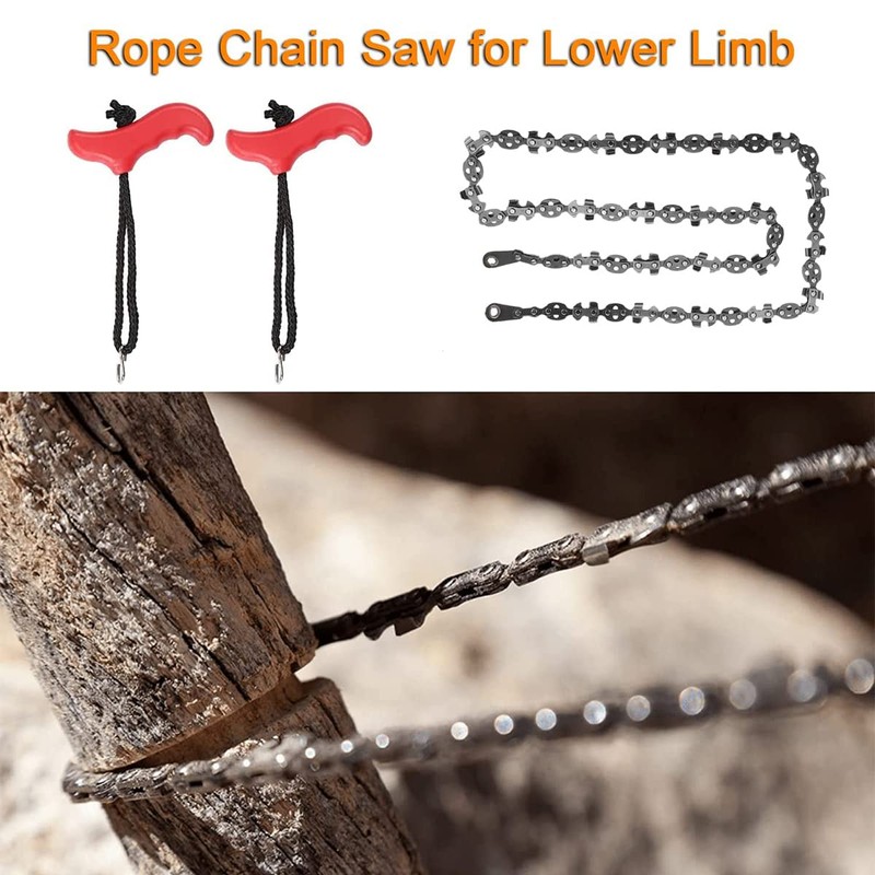 通用 53 Inch Hand Rope Chain Saw with 68 Teeth,