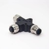 M12 IP67 5 Pin Connector, M12 T Connector 5 Pin