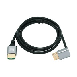 xiwai 8K HDMI 2.1 Ultra Thin HDTV Cable 0.5m 4K Hyper Super Flexible Slim Cable Up Angled 90 Degree Type A Male to Male for Computer HDTV Projector Home Theatre