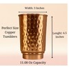 Luxury Heavy Duty100% Pure Copper Tumblers Set of 2 |BPA