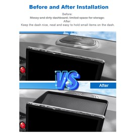 CDEFG Dashboard Storage Tray for 2024 2025 2026 Toyota Tacoma 14-Inch Screen Compatible with 2024 2025 2026 Toyota Tacoma (Limited/Trailhunter/TRD Pro) Accessories Behind-Screen Dash Organizer