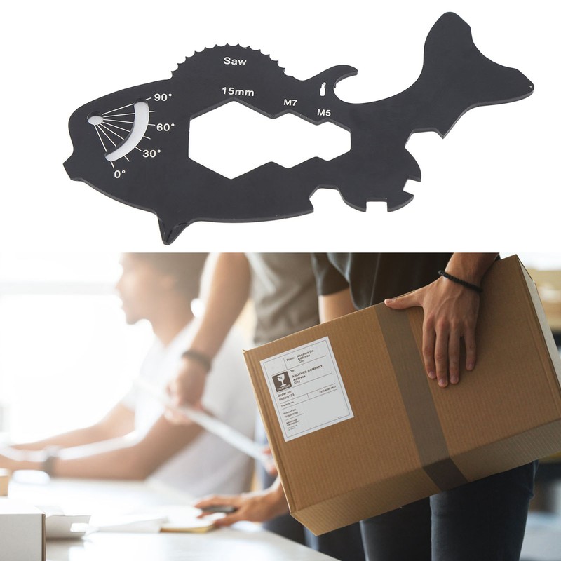 Multitool Card 15 in 1 Multifunctional Fish Shape Credit Card