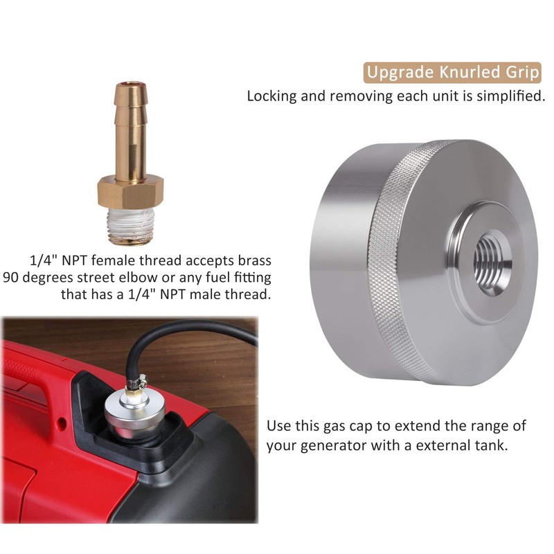 Yoursme Generator Extended Run Fuel Cap Fit for Yamaha EF2000is,