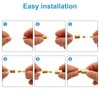 PATIKIL Brass Compression Insert, 25 Pcs 6mm OD x 4mm