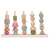 Stack Matching Set Educational Wood with 10 Cards Geometric Shape