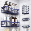 EUDELE EUDELE 5-Pack Rustproof Stainless Steel Shower Caddy C No