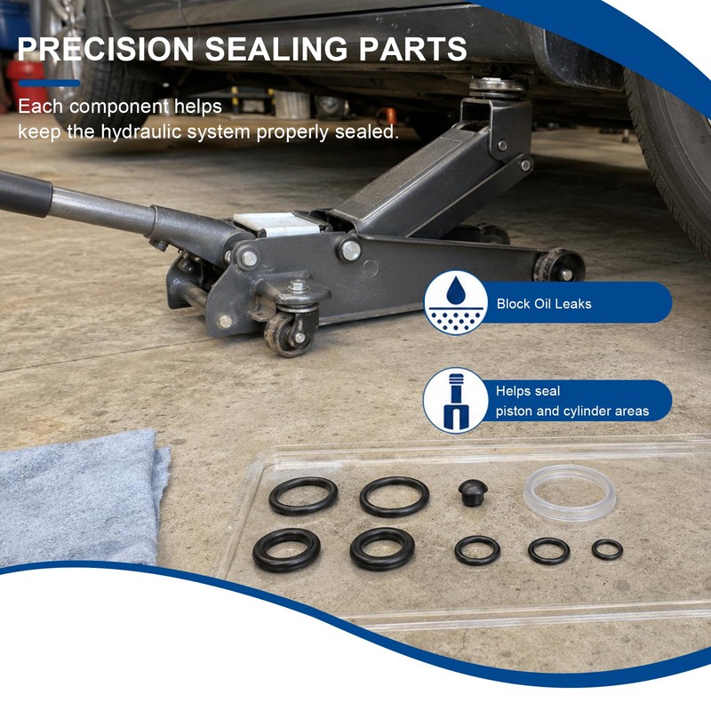 15PCS Floor Jack Repair Sealing Tool Kit, 3 Ton Hydraulic