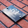 Badgemaster Modern Anthracite House Number Sign Plaque Stainless Steel Standoffs