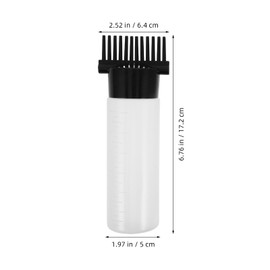 Vaguelly 6pcs Hair Dye Applicator Bottles Comb Oil Squeeze Bottle for Hair Coloring Scalp Applicator Graduated Scale for Salon Use