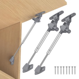 2PCS 100N 10inch Soft Close Hinge Lid Gas Support rods, Pneumatic Struts can Automatically Rise and Fall Slowly, can be Opened and Closed Within The Range of 0-110 Degrees(Silver