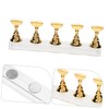 WOONEKY 5pcs Plastic Nail Display Stand for Manicure Set Professional