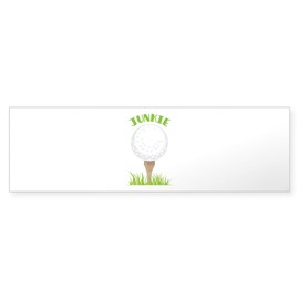 CafePress Golf Junkie Bumper Sticker Sticker (Bumper 50 pk)