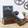 Elegant Antique Book Napkin Holder Novelty Tissue Box Holder for