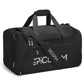 Gym Bag with Shoes ＆ Wet Compartment, Travel Duffel Bag for Men＆ Women, 26L Weekender Overnight, Lightweight Carry On for Workout Football