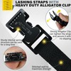 Lashing Strap,1"×10FT Tie Down Straps with Alligator Clip,Adjustable Cargo Straps