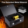 IUZIT Fireproof Document Box with Key Lock, Fire Resistant Safe