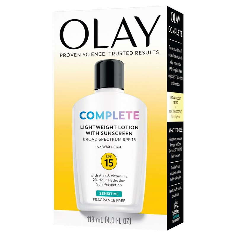 OLAY Complete All Day Moisturizer SPF 15, Sensitive 4 oz