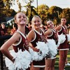 Hooshing 2PCS White Cheerleading Pom Poms with Baton Handle Cheer