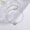 YAFEINI AA Recovery Bracelet 925 Sterling Silver Crystal AA Alcoholics