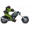 8.5"L Born To Ride Biker Frog Smoking Cigar On Blue