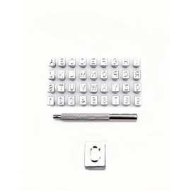 Luvilly 36-Piece Metal Letter Stamps Set - Versatile Embossing and Leather Craft Tool Kit