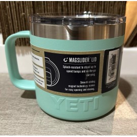 YETI Rambler 14 oz Sea Foam Green Mug with Mag Slider Lid Brand New A5