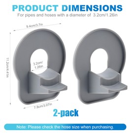 Gosknor 2pcs Swimming Pool Pipe Holders, Ground Swimming Pool Hose Holders with Tape Prevents Hose Sagging and Leaks Ground Accessories Compatible with Intex