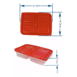 Boris 20 Recipientes Herméticos Con Divisiones Contenedor 871ml