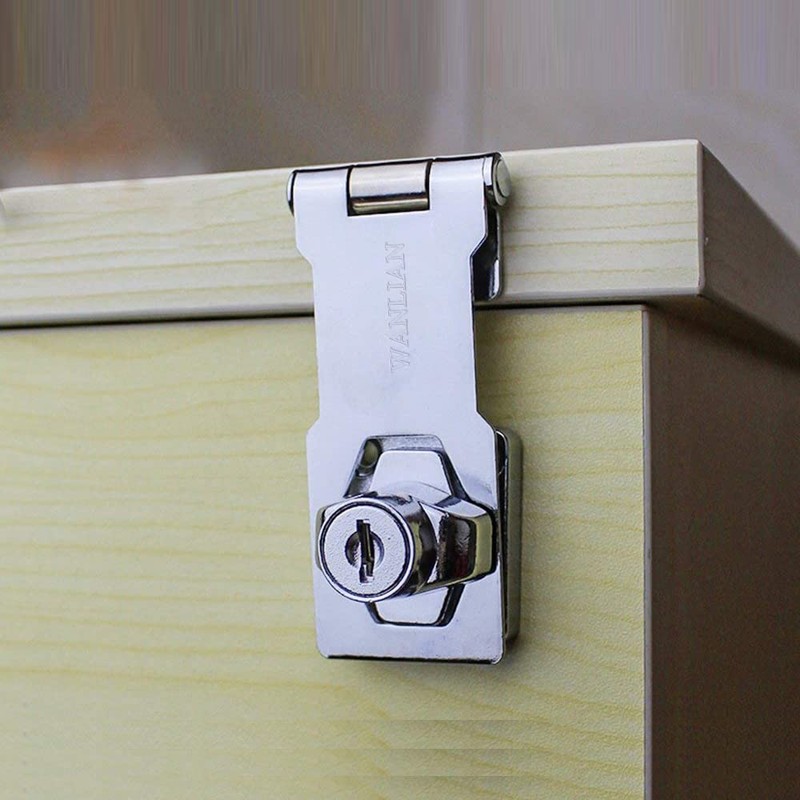 Keyed Hasp Locks Twist Knob Keyed Locking Hasp,Chrome Plated Hasp