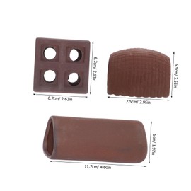 ABOOFAN 3Pcs Ceramic Fish Tank Hideout Unique Breeding Cave for Betta Shrimp Aquarium Decor Habitat Aesthetic Fish Shelter for Natural Behavior