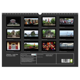Vietnam – Land der Kontraste 2026 (Wandkalender 2026 DIN A3 quer), CALVENDO Monatskalender: So kontrast- und abwechslungsreich wie das Land, so sind ... Bilder in diesem Kalender. (CALVENDO Orte)