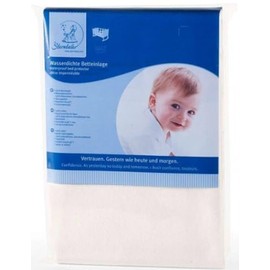 Sterntaler Bed Protector, Waterproof thanks to special membrane, 70 x 100 cm, Cotton, White