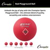 Champion Sports 10 Inch Playground Ball, Red