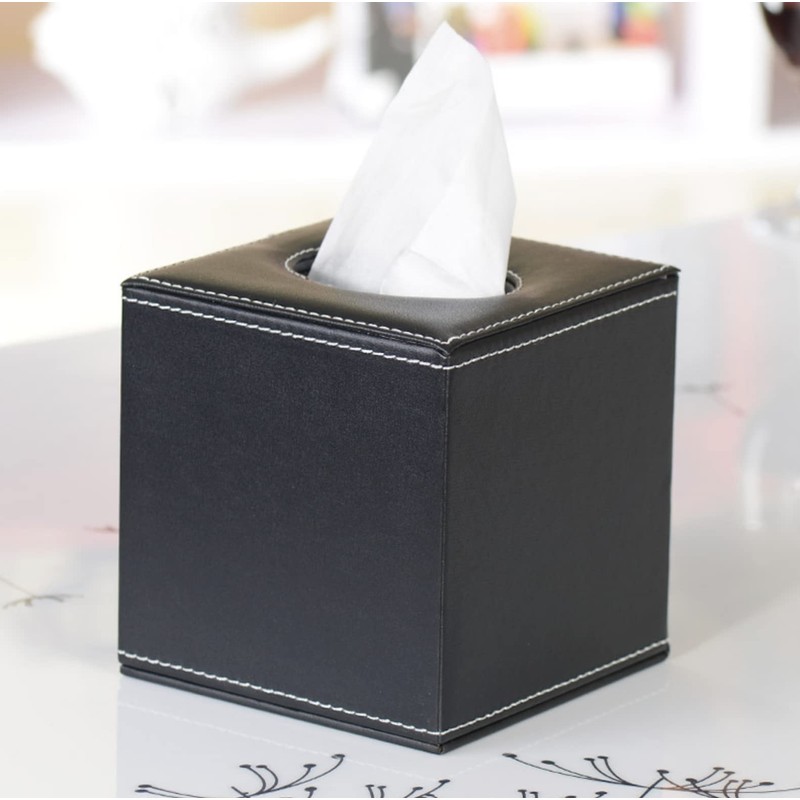 Gentillesse Tissue Case, Hotel-Like Half PU Leather, Tissue Box, Square,
