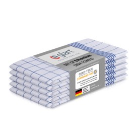 Glart Kitchen Towels, Pack of 5 Red Tea Towels, 50 x 70 cm, 100 Percent Cotton, High-Absorbent Kitchen Cloths