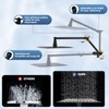 All Metal Rain Shower Head, 10” High Pressure Rainfall Shower