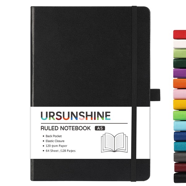 Ruled Notebook/Journal - Classic Lined Journal/Notebook, 5.3" x 8.26", Hardcover