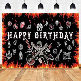 Rockmusik Hintergrund, Musik Party Dekoration, Rockmusik Fotohintergrund, Vinyl Hintergrund, Musik Geburtstagsparty Dekorationsbedarf(1.5x1m)