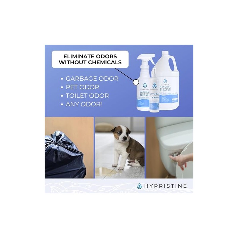 Hypristine Natural Multipurpose Surface Cleaner, 32oz Spray & 2 Pack