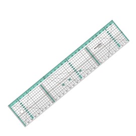 KEARING Quilting Ruler 30 cm Patchwork Quilting Ruler with Metal Edge Acrylic Ruler Non-Slip Ruler DIY Quilting Tools with Clear Printed Lines for Quilting