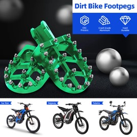 CHANGCHENG Dirt Bike Foot Pegs Motorcycle Footpegs Foot Pedals Rests CNC for Sur Ron Light Bee S/X Segway X260 X160 Talaria Sting MX3 MX4 Talaria XXX Taparia Green