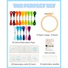 Pllieay 10 PCS Embroidery Beginner Kits for Kids 7-13, Includes