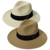 KXF Summer Beach Straw Sunhats for Men Women 2 Packs