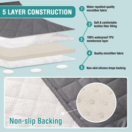 Gluhbirnen Sofa Protection Dog, Sofa Cover Waterproof, Sofa Covers for Seat, Sofa Cover Waterproof, Sofa Throw, Suitable for Children, Pets, Dogs, Cats, Burgundy, 187 x 88 cm