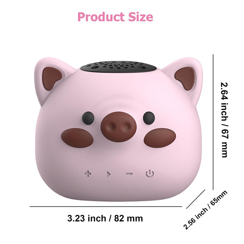 JINSERTA Portable Mini Cartoon Bluetooth Speaker Mini Animal Cute Kids